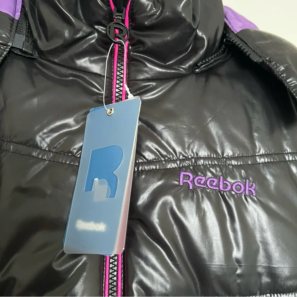 Reebok Black Jacket with Purple Highlights Reversible - Picture 2 of 12